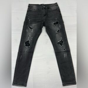 Distressed Black Jeans for Men